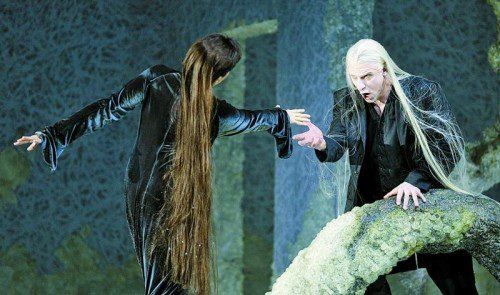 Stoyanova als Rusalka und Groissböck als Wassermann. Foto: APA