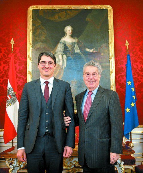 Südtirols LH Kompatscher mit Bundespräsident Fischer. Foto: APA