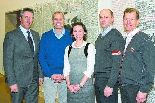 Vereinsvorstand Stefan Jochum, Gerhard Holzknecht, Birgit Ortner, Stefan und Johannes Bischof (ski.kultur.arlberg).