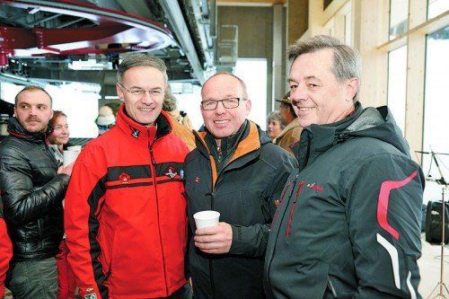 Von der neuen Bahn begeistert: Otto Natter, Michael Kaufmann und Werner Steurer (v. l.). Fotos: L. Berchtold