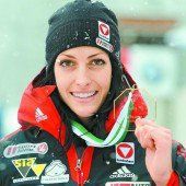 Janine Flock holte sich den Skeleton-EM-Titel