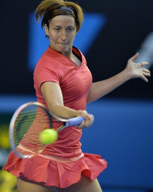 Yvonne Meusburger unterlag gegen Flipkens 1:6, 3:6. Foto: ep