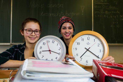 Zur Auswahl stehen Schulbeginn um 8.15 oder 7.20 Uhr. VN/Steurer