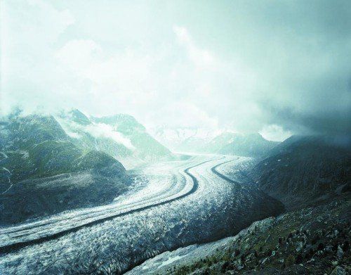 „Aletschgletscher“, 1993, des deutschen Fotokünstlers Andreas Gursky. Foto: Gursky, Bildrecht, Wien, vm