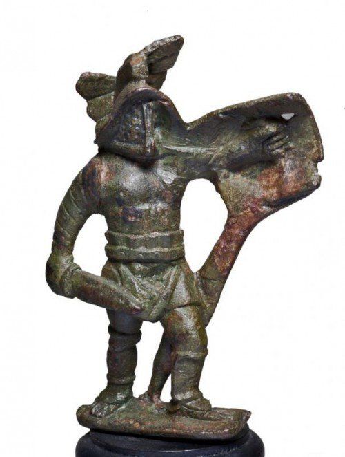 Antike Gladiatorendarstellung aus dem Museum in Bologna.