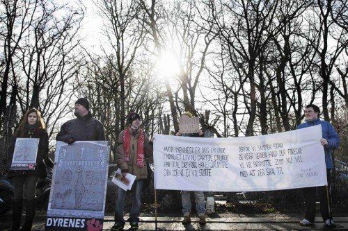 Bei Protesten wird die Schließung des Zoos gefordert. FOTO: REUTERS
