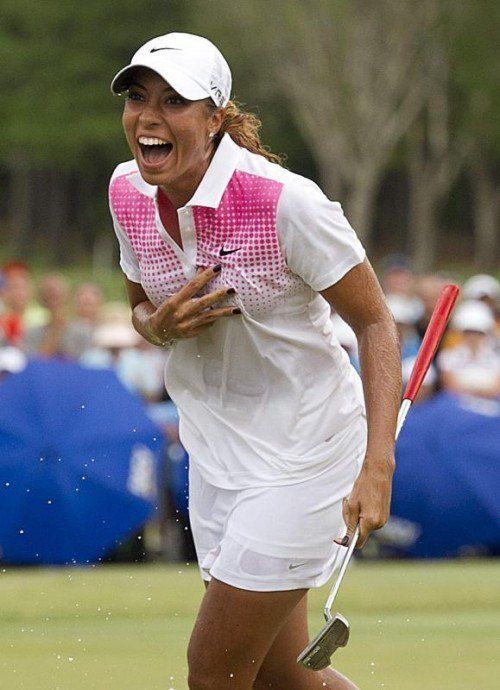 Cheyenne Woods feierte ihren ersten großen Triumph. Foto: epa