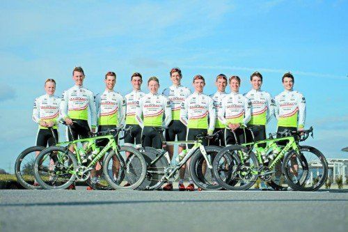 Das Team Vorarlberg geht in seine 16. Saison. Die elfköpfige Equipe mit drei Vorarlberger Fahrern hat ein Durchschnittsalter von 24 Jahren. Foto: hartinger