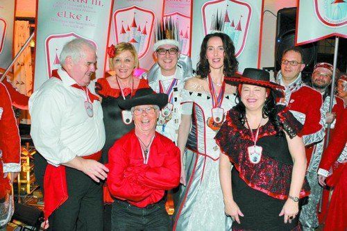 Herbert Drobetz, Marie-Luise Schreiner, Walter Elmenreich, Prinz Martin III, Prinzessin Elke I und Andrea Kinz (v. l.). Fotos: A. Meusburger