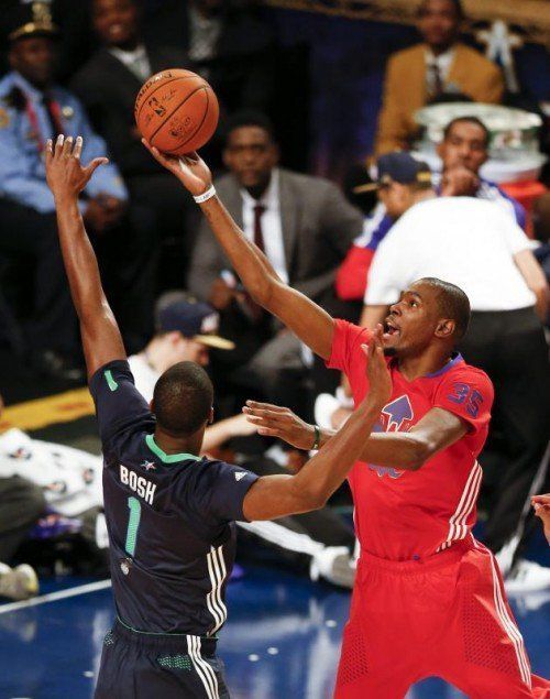 Superstar Kevin Durant erzielte die meisten Punkte (38). Foto: epa