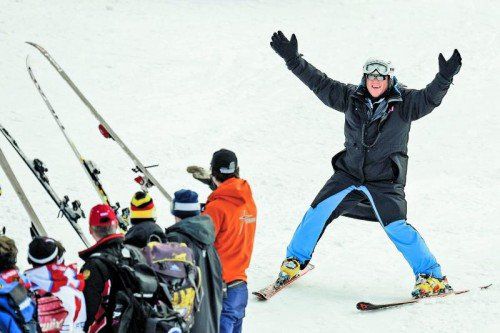 Abschieds-Spalier für FIS-Renndirektor Günter Hujara. Foto: apa