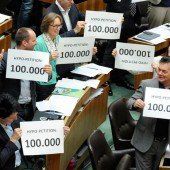 Vier Fraktionen und ein gemeinsames Taferl