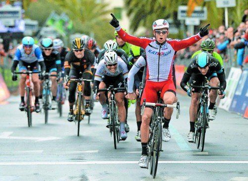 Alexander Kristoff ist in San Remo schneller als der Rest. Foto: apa