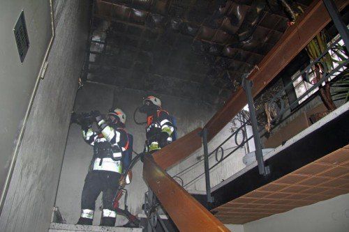 Brand im Treppenhaus Neugasse 1-3 Bregenz