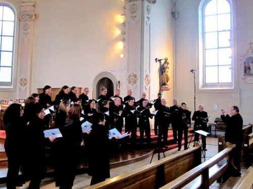 Chor „Vocale Neuburg“ unter der Leitung von Oskar Egle. Foto: JU