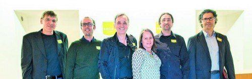 Das Team von „smile4“: Martin Dorner, Stefan Winsauer, Martin Hefel, Birgit Hämmerle, Gebhard Fitz und Ingo Plötzeneder (v. l.).