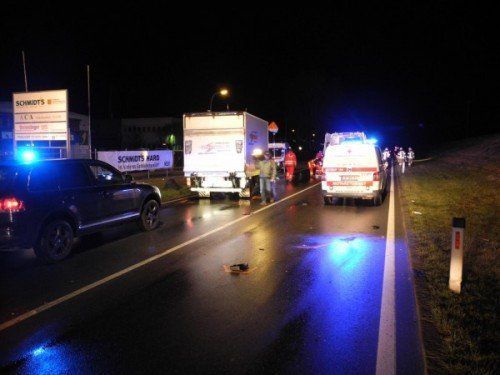 Der Verkehrsunfall vergangene Woche in Hard forderte ein Todesopfer.  Foto: Polizei