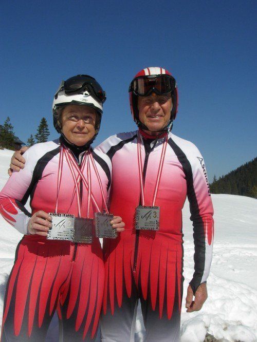 Die Medaillengewinner Helga Knapp und Toni Riedmann.  privat