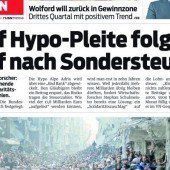 Nach der Hypo-Pleite Ruf nach Sondersteuer