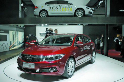 In Genf präsentiert Qoros ein Kompaktmodell als Schrägheck mit viel Potenzial. Foto: AP