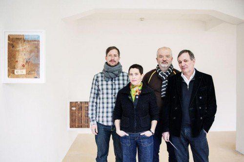 Kuratoren Tilo Schulz, Sandra Boeschenstein, Jörg van den Berg und Magazin-4-Leiter Wolfgang Fetz.  FOTO: KV