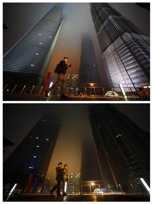 Mehr als 7000 Städte beteiligten sich heuer an der „Earth Hour“ – so auch Schanghai. Foto: Reuters