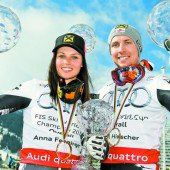 Anna Fenninger und Marcel Hirscher räumten ab