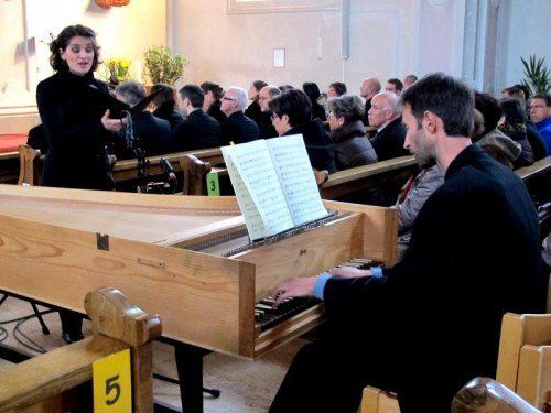 Sopranistin Angelika Kopf-Lebar fand mit dem Organisten und Cembalisten Christian Lebar einen musikalisch feinsinnigen Mitgestalter.