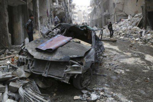 Syrien vor dem vierten Kriegsjahr. Tod, Hunger und Zerstörung prägen das vom Bürgerkrieg gezeichnete Land. Foto: Reuters