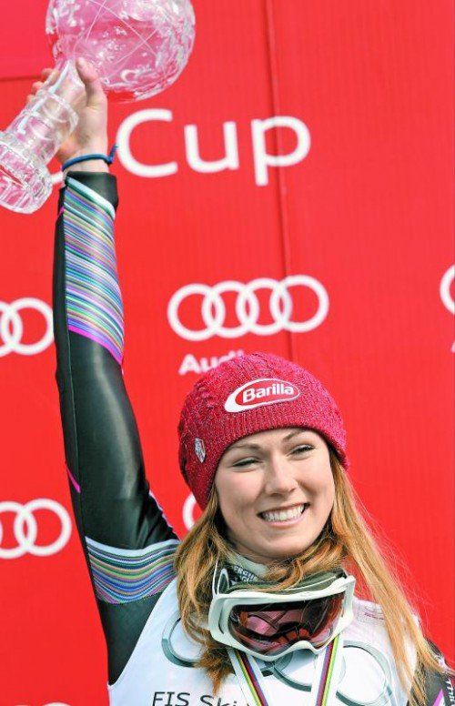 Zum zweiten Mal Slalom-Kristall: Mikaela Shiffrin. Foto: gepa