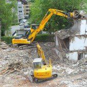 Bagger bei ÖGB-Bleibe aufgefahren