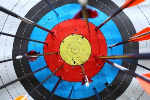 arrows miss target.