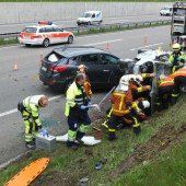 Spektakulärer Unfall auf der A1