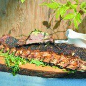 Gegrillte Black BBQ-Spareribs