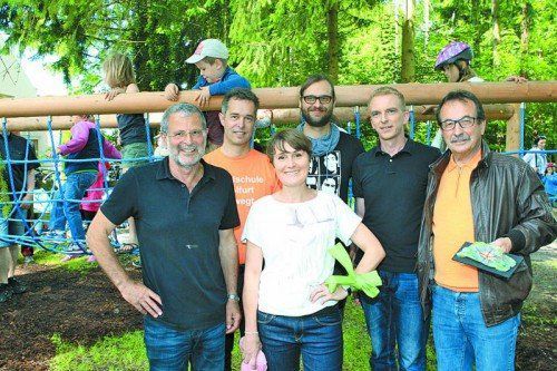 Sigi Fink, Direktor Norbert Moosbrugger, Vizebürgermeisterin Angelika Moosbrugger, Benjamin Ohr, Alexander Wohlmuth und Walter Eberle.