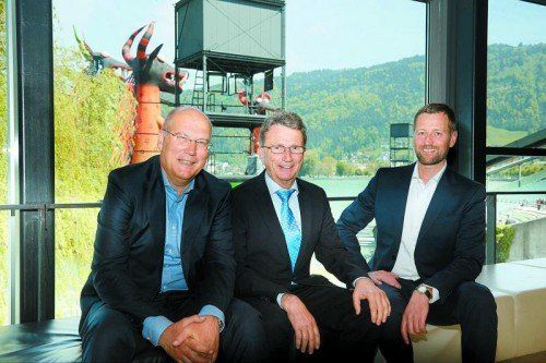 V. l.:Frank Hensel, CEO, Rewe International AG; Friedhelm Dornseifer, Vorstandsvorsitzender des MLF und Jürgen Sutterlüty. Foto: rosendahl