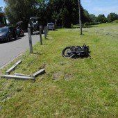 Promille-Biker auf Kollisionskurs in Höchst