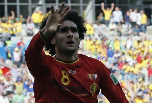 Der eingewechselte Marouane Fellaini erzielte gegen Algerien den wichtigen Anschlusstreffer zum 1:1 für Belgien. Foto: epa