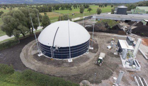 Die Biogasanlage auf dem Häusle-Areal in Lustenau konnte Ende 2013 fertiggestellt werden. Foto: VN/Stiplovsek