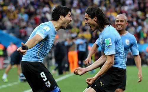 Ein schlagkräftiges Sturmduo: Luis Suárez und Edinson Cavani. Foto: epa
