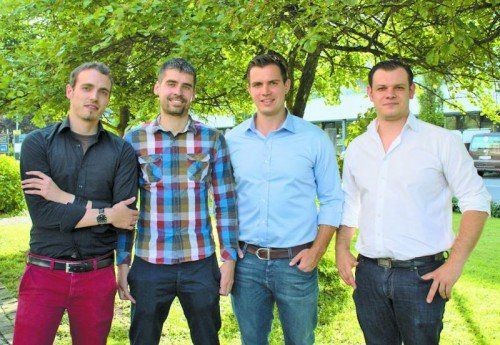 Freuten sich über die Eröffnung: (v. l.) Matteo Ender, Benjamin Meier, Florian Wassel und Marko Tovilo (TOWA). Fotos: TOWA