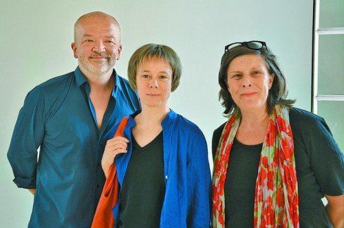 Jörg van den Berg mit Anja Utler und Barbara Koehler (r.).  Fotos: D. Wanko