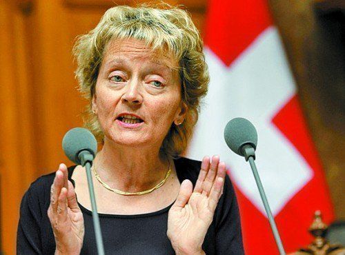 Schweizer Finanzministerin Eveline Widmer-Schlumpf. Foto: EPA