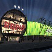 Neues Stadion mit grünem Dach