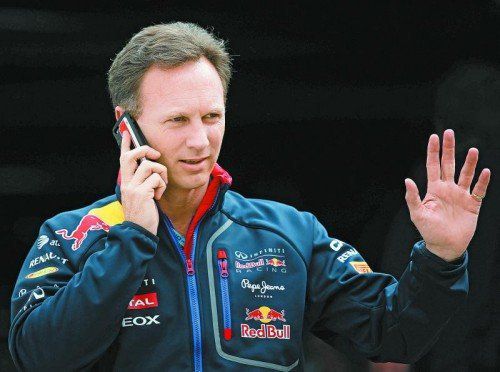 Teamchef Christian Horner hält an Motorenpartner Renault fest. Foto: ap