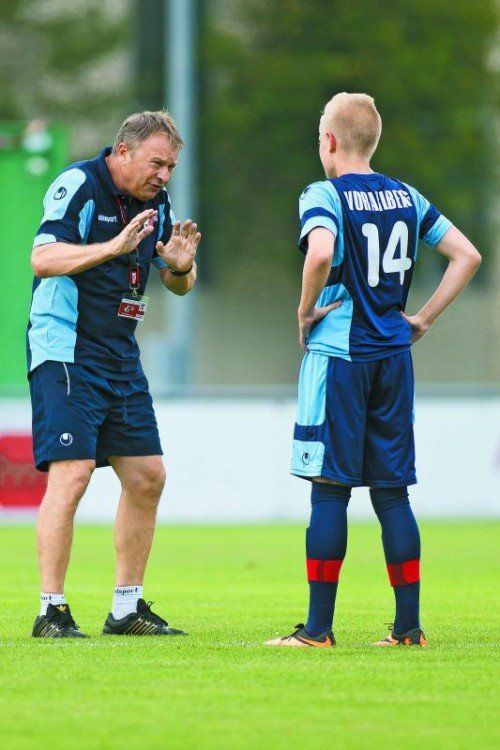 Teddy Pawlowski, links – ein Bild aus dem Vorjahr, als er noch Trainer der AKA Vorarlberg war. VN-Stiplovsek