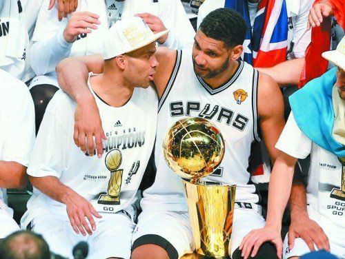 Tony Parker und Tim Duncan, San Antonios Titel-Garanten. Foto: ap