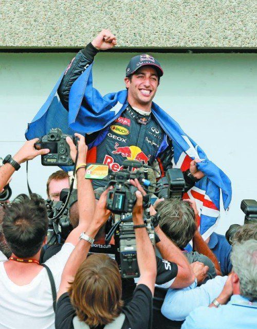 Triumph von Daniel Ricciardo in Montreal – der Australier sorgt für den ersten Red-Bull-Saisonsieg. Foto: apa
