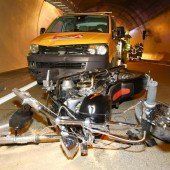 Schwer verletzter Motorradlenker nach Unfall im Ambergtunnel