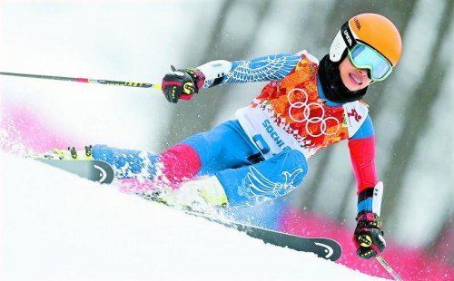 67. und letzter Platz im Sotschi-RTL: Vanessa Mae. Foto: gepa